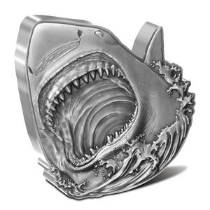 Niue / Silver Two Ounces 2024 Great White Shark - reverse photo