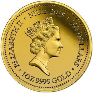 Niue / Gold Ounce 2018 Endangered and Extinct - Powerful Owl - obverse photo