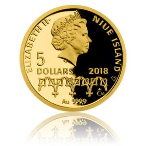 Niue / Gold Tenth-Ounce 2018 George of Poděbrady - King of Two Peoples - obverse photo