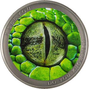 Niue / Silver Half Ounce 2022 Green Mamba Snake - reverse photo