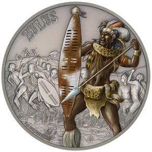 Niue / Silver Ounce 2017 Warriors of History - Zulus - obverse photo