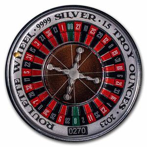 Niue / Silver Ounce and a Half 2023 Roulette Wheel - reverse photo