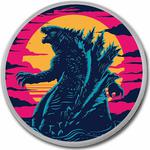 Niue / Silver Ounce 2021 Godzilla vs Kong - Godzilla, Coloured - reverse photo