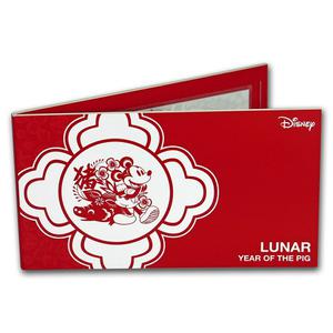 Niue / Silver Five Grams 2019 Year of the Pig Disney - obverse photo
