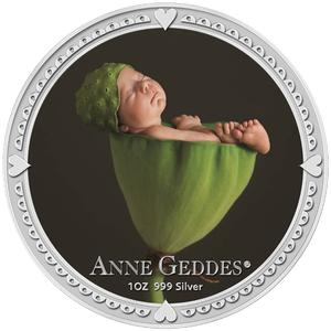 Niue / Silver Ounce 2012 Anne Geddes - Boy Baby Sleeping - reverse photo
