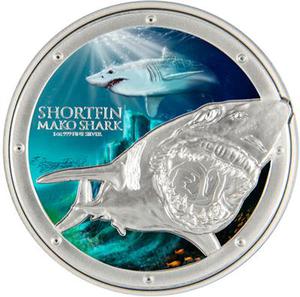 Niue / Silver Ounce 2016 Mako Shark - reverse photo
