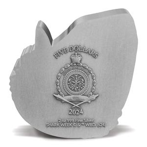 Niue / Silver Two Ounces 2024 Great White Shark - obverse photo