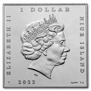 Niue / Silver Ounce 2022 Girl with a Pearl Earring - obverse photo