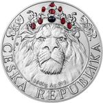 Niue / Silver Kilo 2022 Czech Lion / With Crystal Inserts - reverse photo