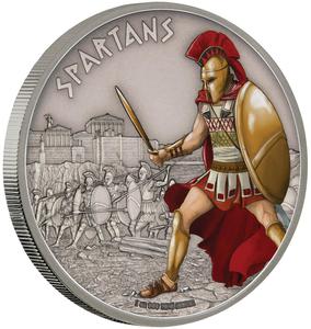 Niue / Silver Ounce 2016 Warriors of History - Spartans - reverse photo