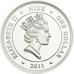 Silver Half Ounce 2011 Cave of Tadrart Elephant: Photo Coin, Niue, Silver Half Ounce 2011 Cave of Tadrart Elephant / thumbnail
