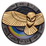 Silver Two Ounces 2023 Missing Treasures - Golden Owl: Photo Coin, Niue, Silver Two Ounces 2023 Missing Treasures - Golden Owl / thumbnail
