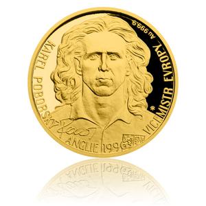 Niue / Gold Quarter Ounce 2016 Karel Poborský - reverse photo