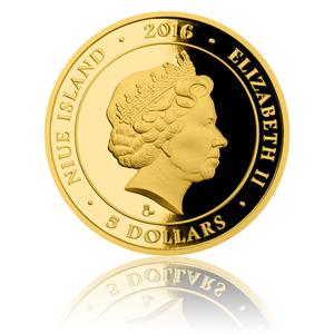 Niue / Five Dollars Gold 2016 Hurvínek and Žeryk - obverse photo
