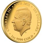 Gold Ounce 2025 Birds of Australia - Wedge-tailed Eagle: Photo Coin, Niue, Gold Ounce 2025 Birds of Australia - Wedge-tailed Eagle / thumbnail
