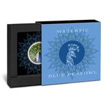 Silver Ounce 2019 Majestic Blue Peafowl: Photo Coin, Niue, Silver Ounce 2019 Majestic Blue Peafowl / thumbnail