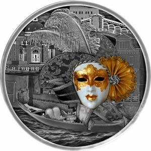 Niue / Silver Two Ounces 2019 Venetian Mask - reverse photo