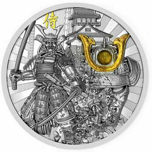 Niue / Silver Two Ounces 2019 Samurai Warriors - reverse photo
