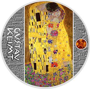 Niue / One Dollar Silver 2018 Gustav Klimt - The Kiss - reverse photo