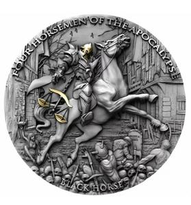Niue / Silver Two Ounces 2020 Apocalypse - Black Horse - reverse photo