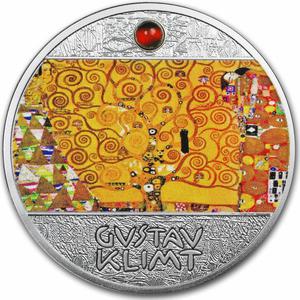 Niue / One Dollar Silver 2018 Gustav Klimt - Tree of Life - reverse photo