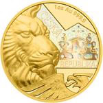 Niue / Gold Ounce 2023 Czech Lion, Proof - reverse photo