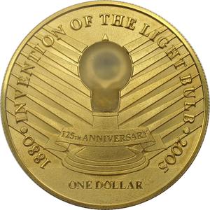 Niue / Gold Ounce 2005 Thomas Edison - Electric Bulb - reverse photo