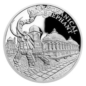 Niue / Silver Ounce 2018 Mechanical Elephant - reverse photo