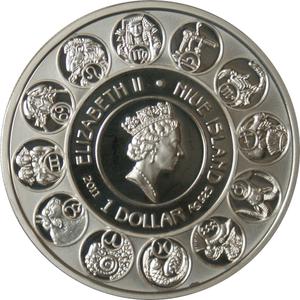 Niue / Silver Ounce 2011 Mucha - Virgo - obverse photo