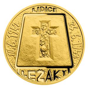 Niue / Gold Quarter Ounce 2022 Lidice and Ležáky - reverse photo