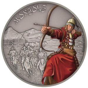 Niue / Silver Ounce 2017 Warriors of History - Mongols - obverse photo