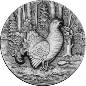 Niue / Silver Ounce 2014 Swiss Wildlife - Capercaillie - reverse photo