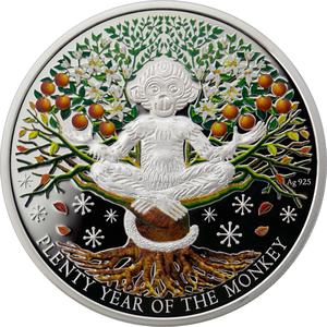 Niue / Silver Ounce 2016 Plenty Year of the Monkey - reverse photo