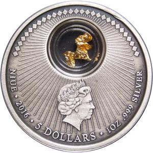 Niue / Silver Ounce 2016 California Gold Rush - obverse photo