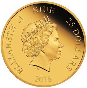 Niue / Gold Quarter Ounce 2016 Feng Shui - Phoenix - obverse photo