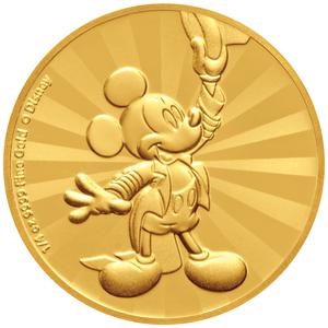 Niue / Gold Quarter Ounce 2019 Mickey Mouse - reverse photo