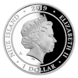 Niue / One Dollar Silver 2019 Four Leaf Clover - Pinďa - obverse photo