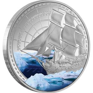 Niue / Silver Ounce 2023 Captain James Cook - reverse photo