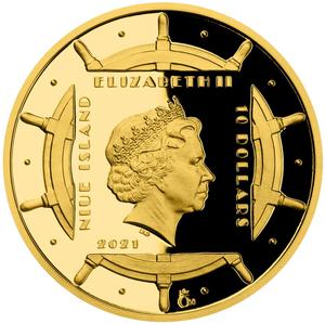 Niue / Gold Quarter Ounce 2021 Polar Explorers - South Pole - obverse photo
