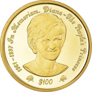 Niue / Gold Fifth-Ounce 1997 In Memoriam - Diana the People's Princess - reverse photo