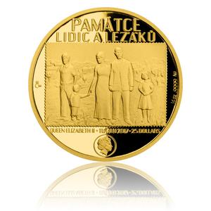 Niue / Gold Quarter Ounce 2017 Lidice and Ležáky - obverse photo