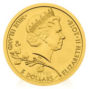 Niue / Gold Twenty-fifth Ounce 2018 Czech Lion - obverse photo