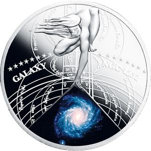 Niue / One Dollar Silver 2015 Spiral Galaxy NGC 1232 - reverse photo