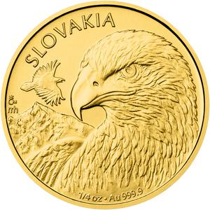 Niue / Gold Quarter Ounce 2025 Slovakia Eagle - reverse photo