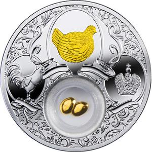 Niue / Silver Ounce 2017 Golden Lucky Hen - reverse photo