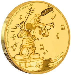 Niue / Gold Quarter Ounce 2016 Mickey - Band Concert - reverse photo
