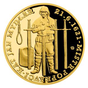 Niue / Gold Quarter Ounce 2021 Hangman Mydlář - reverse photo