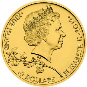Niue / Gold Quarter Ounce 2019 Czech Lion - obverse photo
