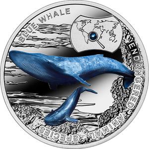 Niue / One Dollar Silver 2015 Blue Whale - reverse photo