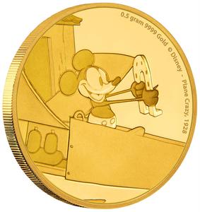 Niue / Gold Half Gram 2016 Mickey - Plane Crazy - reverse photo